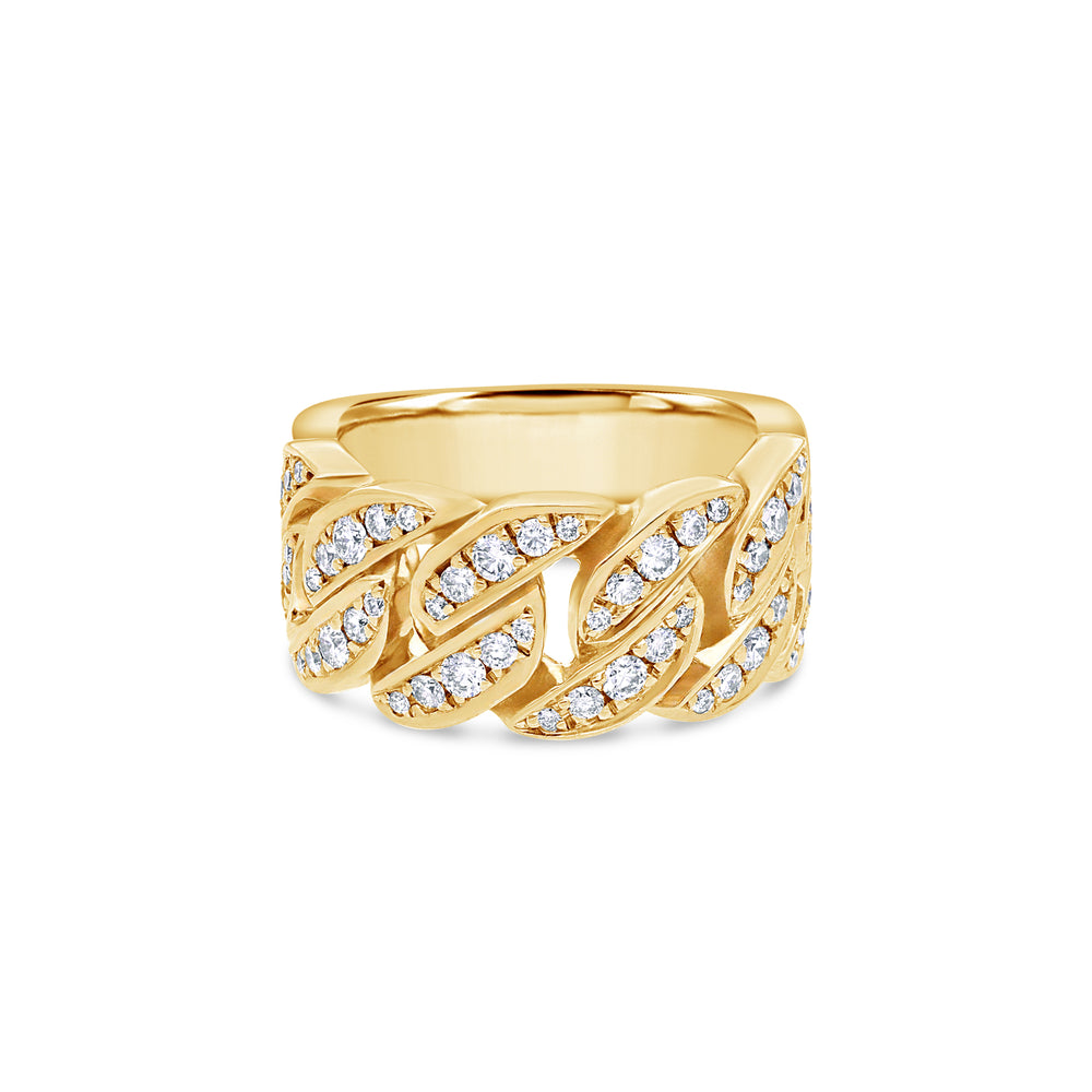 Baby Cuban Link Ring (9mm, 1/2 Iced)