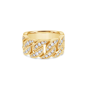 Baby Cuban Link Ring (9mm, 1/2 Iced)