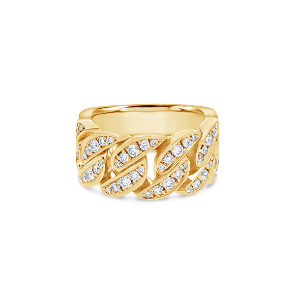 Baby Cuban Link Ring (9mm, 1/2 Iced)