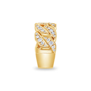 Baby Cuban Link Ring (9mm, 1/2 Iced)