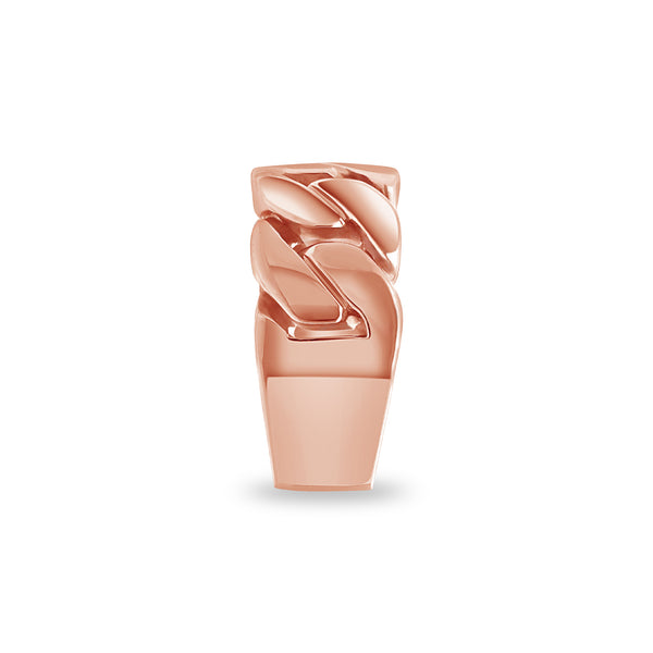 Baby Gold 1/2 Cuban Link Ring (9mm)