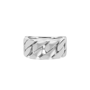 Baby Gold 1/2 Cuban Link Ring (9mm)