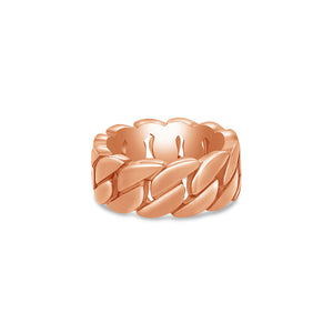 Baby Gold Cuban Link Ring (9mm)