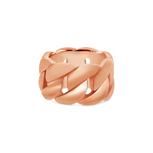 Gold Cuban Link Ring (13mm)