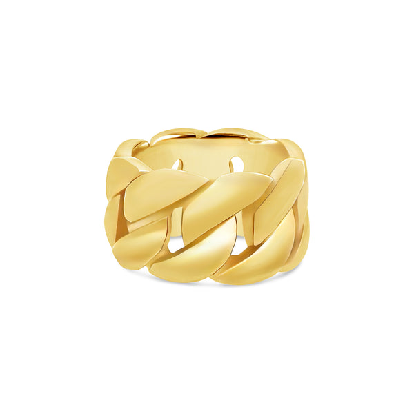 Gold Cuban Link Ring (13mm)