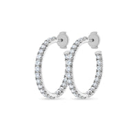 Ciera Diamond Hoop Earrings (30mm)