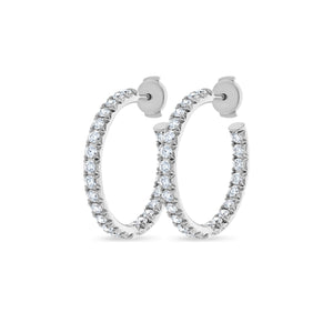 Ciera Diamond Hoop Earrings (30mm)
