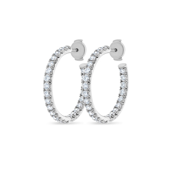 Ciera Diamond Hoop Earrings (30mm)