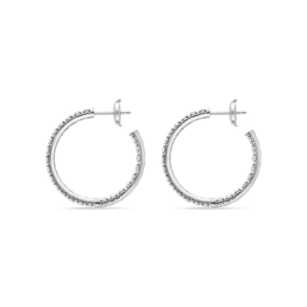 Ciera Diamond Hoop Earrings (30mm)