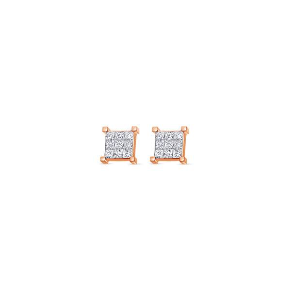 Micro Davin Diamond Cluster Earrings