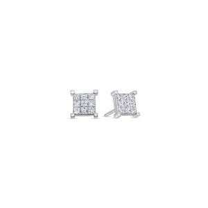 Micro Davin Diamond Cluster Earrings