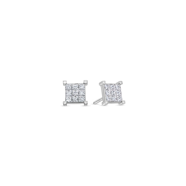 Micro Davin Diamond Cluster Earrings