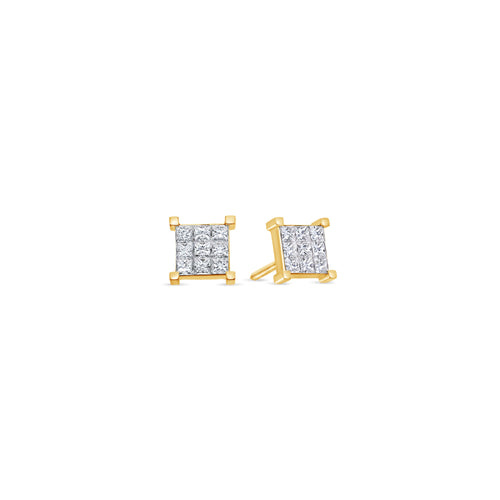 Micro Davin Diamond Cluster Earrings