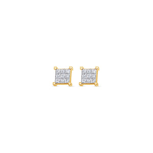 Micro Davin Diamond Cluster Earrings