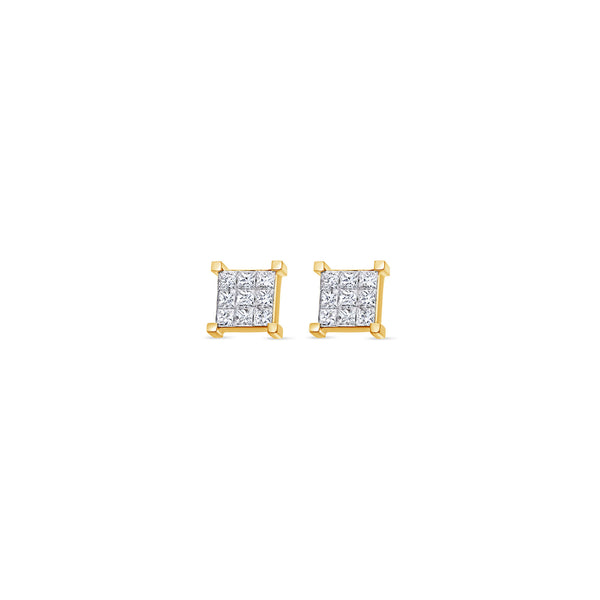 Micro Davin Diamond Cluster Earrings