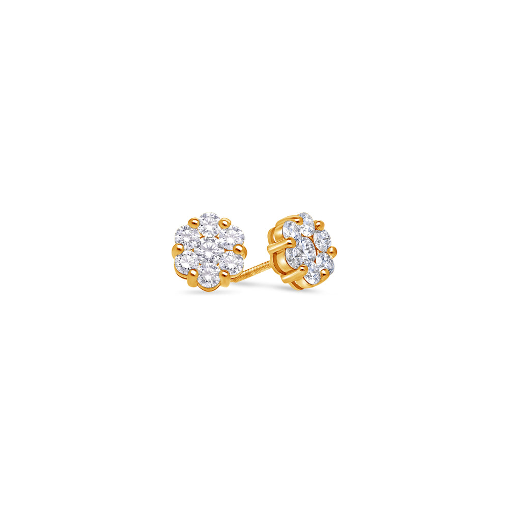 Baby Dax Diamond Cluster Earrings