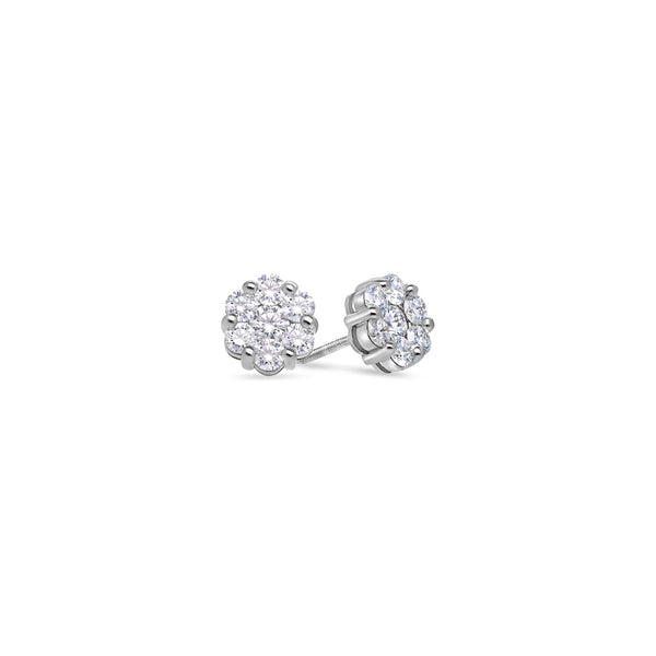 Baby Dax Diamond Cluster Earrings