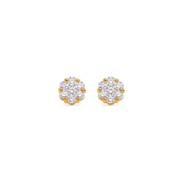 Baby Dax Diamond Cluster Earrings