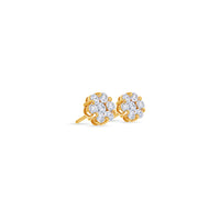 Milli Dax Diamond Cluster Earrings (9mm)