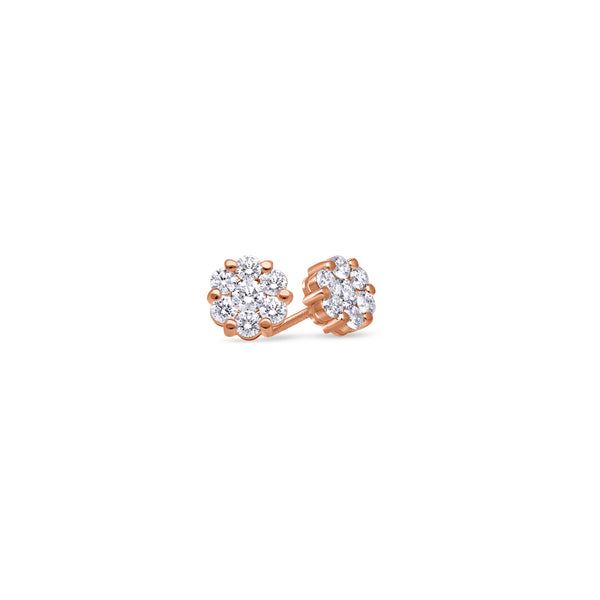 Micro Dax Diamond Cluster Earrings