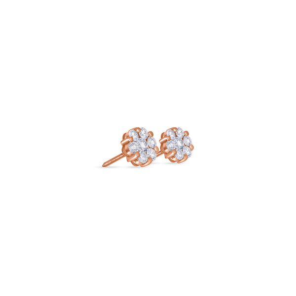 Micro Dax Diamond Cluster Earrings