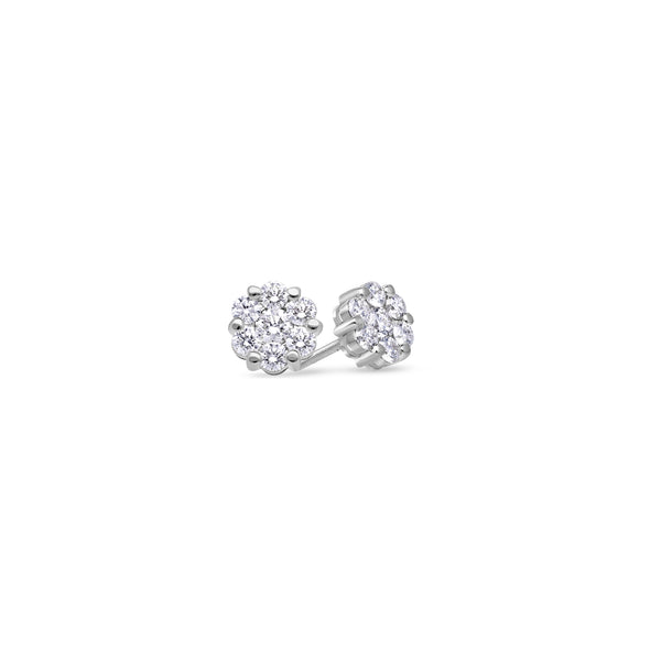 Micro Dax Diamond Cluster Earrings