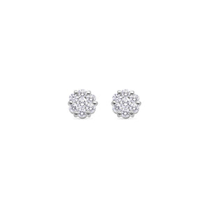 Micro Dax Diamond Cluster Earrings