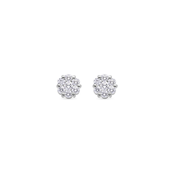Micro Dax Diamond Cluster Earrings