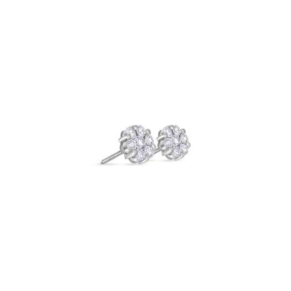 Micro Dax Diamond Cluster Earrings