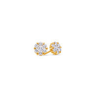 Micro Dax Diamond Cluster Earrings (8mm)