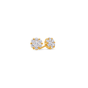 Micro Dax Diamond Cluster Earrings