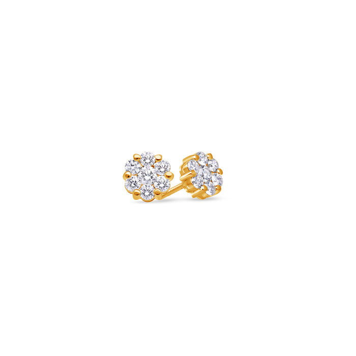 Micro Dax Diamond Cluster Earrings (8mm)