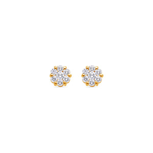 Micro Dax Diamond Cluster Earrings