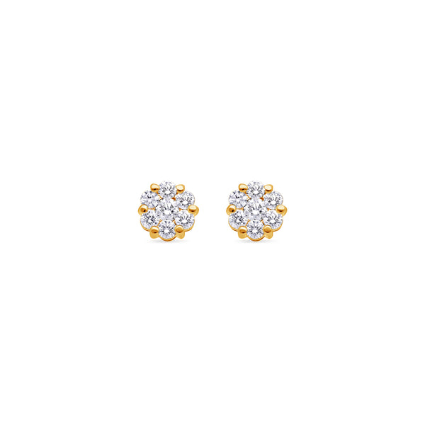 Micro Dax Diamond Cluster Earrings