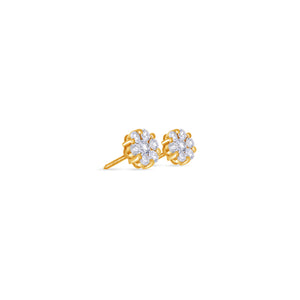 Micro Dax Diamond Cluster Earrings