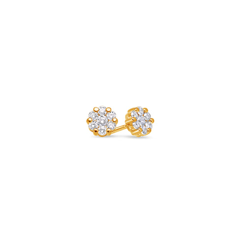 Nano Dax Diamond Cluster Earrings