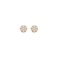 Nano Dax Diamond Cluster Earrings (7mm)