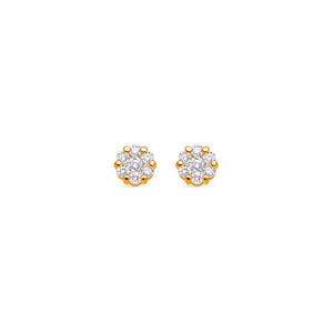 Nano Dax Diamond Cluster Earrings