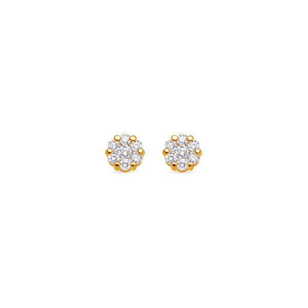 Nano Dax Diamond Cluster Earrings