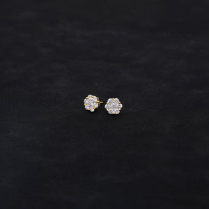 Baby Dax Diamond Cluster Earrings (10mm)