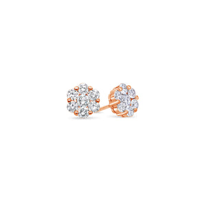 Baby Dax Diamond Cluster Earrings (10mm)
