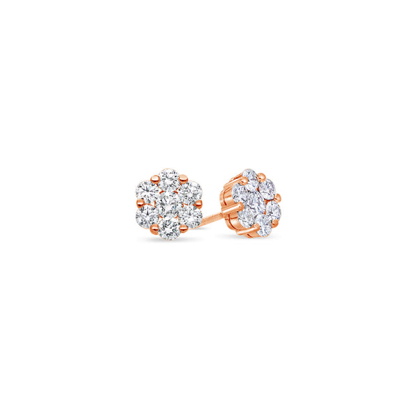 Baby Dax Diamond Cluster Earrings (10mm)