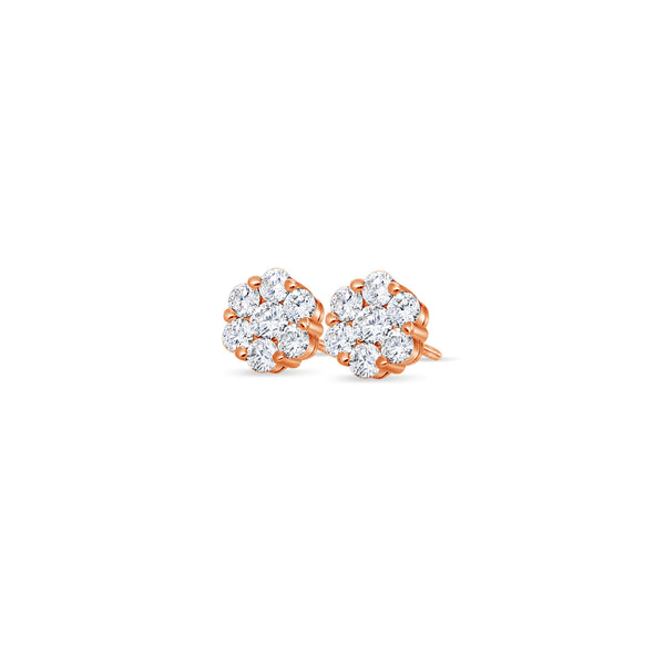 Baby Dax Diamond Cluster Earrings (10mm)