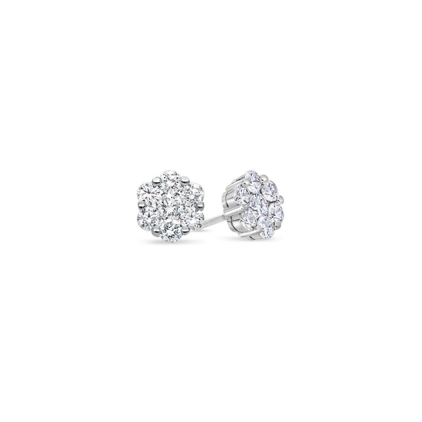 Baby Dax Diamond Cluster Earrings (10mm)