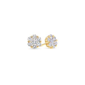 Baby Dax Diamond Cluster Earrings (10mm)