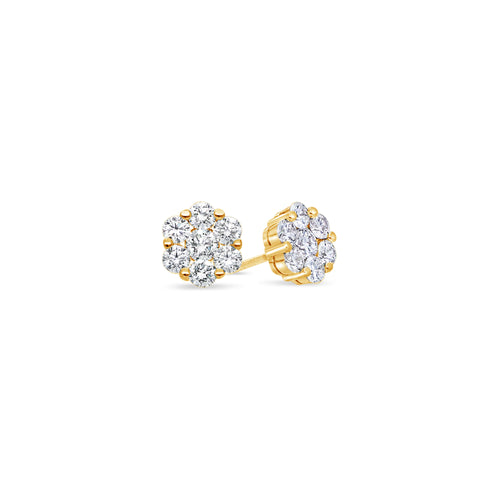 Baby Dax Diamond Cluster Earrings (10mm)