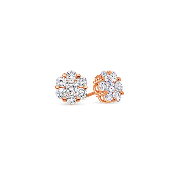 Dax Diamond Cluster Earrings (11mm)