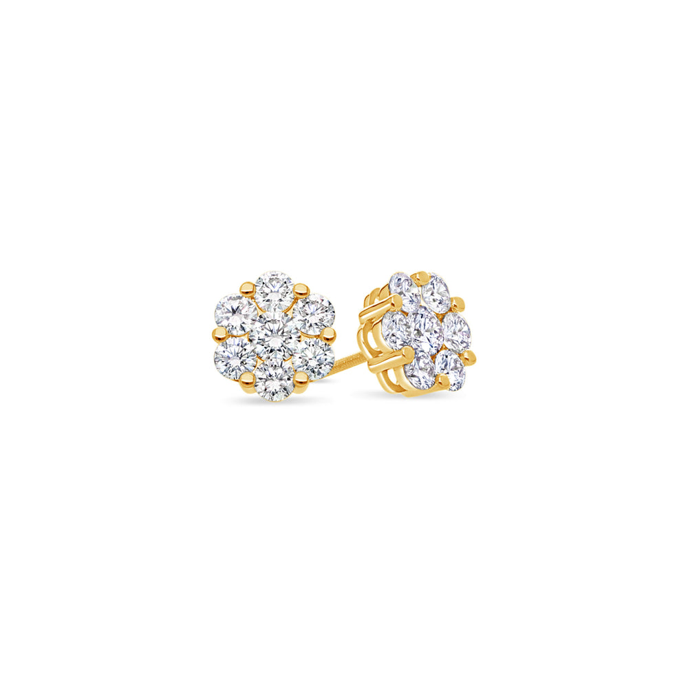 Dax Diamond Cluster Earrings (11mm)