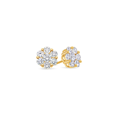 Dax Diamond Cluster Earrings (11mm)