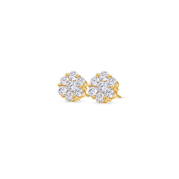 Dax Diamond Cluster Earrings (11mm)